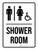 Shower Room (Wheelchair/Gender Icon) Portrait - Wall Sign