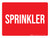 Sprinkler Red Landscape - Wall Sign