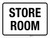 Store Room White Landscape - Wall Sign