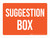 Suggestion Box Orange Landscape - Wall Sign