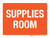 Supplies Room Orange Landscape - Wall Sign