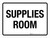 Supplies Room White Landscape - Wall Sign