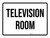 Television Room White Landscape - Wall Sign