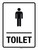 Toilet (Male Icon) Portrait - Wall Sign