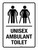 Unisex Ambulant Toilet with Icons Portrait - Wall Sign