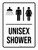 Unisex Shower Portrait - Wall Sign