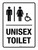 Unisex Toilet (Gender/Wheelchair Icon) Portrait - Wall Sign