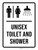 Unisex Toilet And Shower Portrait - Wall Sign