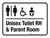 Unisex Toilet RH & Parent Room Landscape - Wall Sign