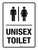 Unisex Toilet with Icons Portrait - Wall Sign