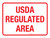 USDA Regulated Area Red Landscape - Wall Sign