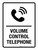 Volume Control Telephone Portrait - Wall Sign