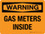 Warning: Gas Meters Inside Landscape - Wall Sign