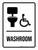 Washroom (With Wheelchair Icon) Portrait - Wall Sign