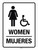 Women (With Wheelchair Icon) Bilingual Spanish Portrait - Wall Sign