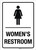 Women's with Icon Restroom Portrait - Wall Sign