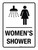 Women's Shower with Icon Portrait - Wall Sign
