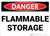 Danger: Flammable Storage - Wall Sign