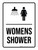 Womens Shower with Icon Portrait - Wall Sign