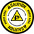 Caution: Robot Area Do Not Enter Authorized Personnel Only with Hazard Icon Circular - Floor Sign