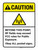 Caution: Beyond This Point RF Fields May Exceed FCC Fules For Public Exposure ANSI Portrait - Wall Sign