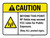 Caution: Beyond This Point RF Fields May Exceed FCC Rules For Public Exposure ANSI Landscape - Wall Sign