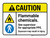 Caution: Flammable Chemicals See Supervisor For Appropriate PPE ANSI Landscape - Wall Sign