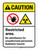 Caution: Restricted Area - No Admittance For Unauthorized Personnel Radiation Hazard ANSI Portrait - Wall Sign