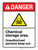 Danger: Chemical Storage Area - Unauthorized Persons Keep Out ANSI Portrait - Wall Sign