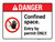 Danger: Confined Space Entry By Permit Only ANSI Landscape - Wall Sign