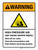Warning: High Pressure Air Can Cause Severe Injury Shut Off Air Valve ANSI Portrait - Wall Sign