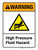 Warning: High Pressure Fluid Hazard with Icon ANSI Portrait - Wall Sign