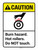 Caution: Burn Hazard Hot Rollers Do Not Touch Portrait - Wall Sign