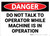 Danger: Hazard Do Not Talk To Operator while Machine is in Operation - Wall Sign