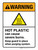 Warning: Hot Plastic Can Cause Severe Burns Keep Guard In Place Portrait - Wall Sign