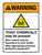 Warning: Toxic Chemicals May Be Present Skin Contact May Be Hazardous To Your Health Portrait - Wall Sign