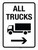 All Trucks with Right Arrow Portrait - Wall Sign