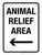 Animal Relief Area with Left Arrow Portrait - Wall Sign