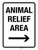 Animal Relief Area with Right Arrow Portrait - Wall Sign