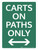 Carts on Path Only (with Arrows) Portrait - Wall Sign