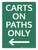 Carts on Path Only (with Left Arrow) Portrait - Wall Sign
