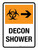 Decon Shower with Right Arrow Portrait - Wall Sign