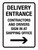 Delivery Entrance Contractors And Drivers Sign In At Shipping Office with Right Arrow Portrait - Wall Sign