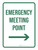 Emergency Meeting Point with Right Arrow Portrait - Wall Sign