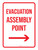 Evacuation Assembly Point with Right Arrow Portrait - Wall Sign