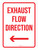 Exhaust Flow Direction with Right Arrow Portrait - Wall Sign