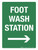 Foot Wash Station with Right Arrow Portrait - Wall Sign