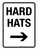 Hard Hats with Right Arrow Portrait - Wall Sign