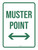 Muster Point with Arrows Portrait - Wall Sign