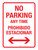 No Parking Any Time with Arrows Bilingual Portrait - Wall Sign